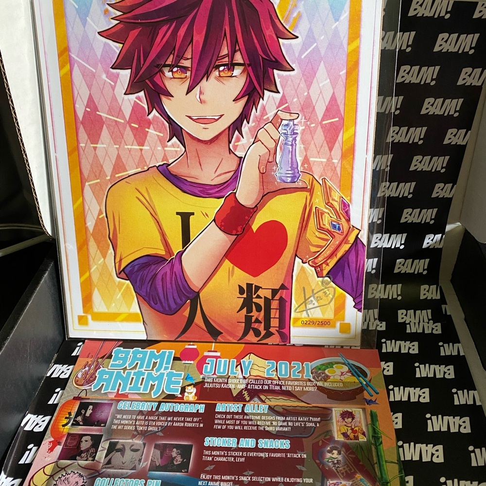 BAM! Anime July 2021 - No Game No Life signed artwork